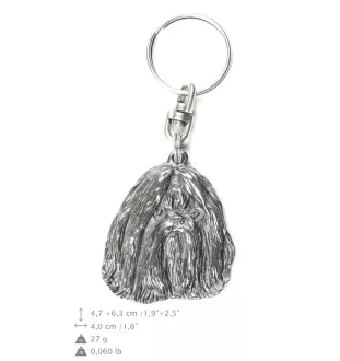 Shih Tzu, Chrysanthemum Dog I - Silver-plated dog pendant, handbag decoration, backpack pendant by Art-Dog brand