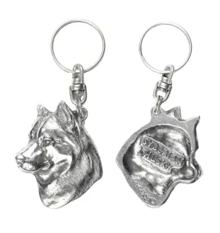 Husky de Sibérie, Husky sibérien - Pendentif chien argenté, décoration de sac à main, pendentif sac à dos par la marque Art-Dog