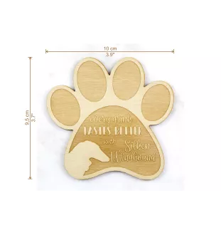 Silken Windhound, Lévrier de soie - Sous-verre mug, sous-verre gravé avec chien, cadeau pour amoureux des chiens par la marque Art-Dog