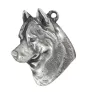 Siberian Husky, Chukcha - Silver-plated dog pendant, handbag decoration, backpack pendant by Art-Dog brand