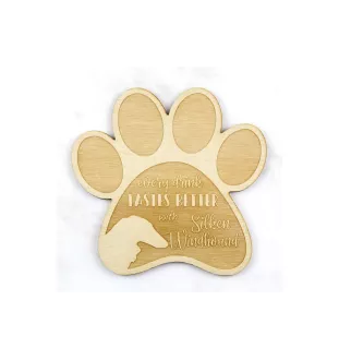 Silken Windhound, Lévrier de soie - Sous-verre mug, sous-verre gravé avec chien, cadeau pour amoureux des chiens par la marque Art-Dog