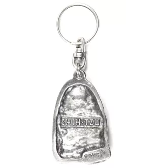 Shih Tzu, Chrysanthemum Dog - Silver-plated dog pendant, handbag decoration, backpack pendant by Art-Dog brand