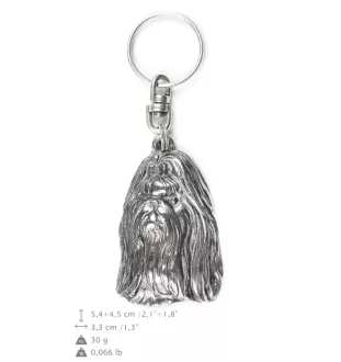 Shih Tzu, Chrysanthemum Dog - Silver-plated dog pendant, handbag decoration, backpack pendant by Art-Dog brand