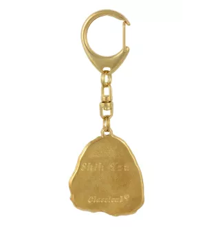 Shih Tzu I - Porte-clés doré avec chien, décoration de sac à main, accessoire de luxe de la marque Art-Dog