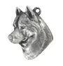 Siberian Husky, Chukcha - Silver-plated key ring with a dog in a gift box, handbag decoration, backpack pendant by Art-Dog brand