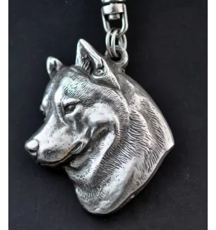 Siberian Husky - Versilberter Schlüsselanhänger mit Hund in einer Geschenkbox, Handtaschenschmuck, Rucksackanhänger der Marke Art-Dog