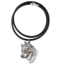 Husky de Sibérie, Husky sibérien - collier avec un chien, pendentif en plaqué argent pour les fans de chiens, bijoux uniques de la marque Art-Dog