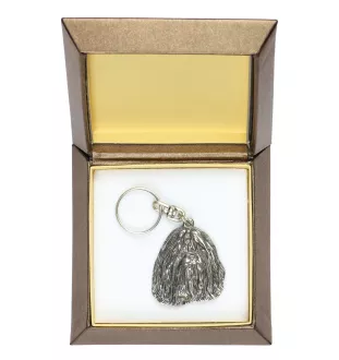 Shih Tzu, Chrysanthemum Dog I - Silver-plated pendant with a dog in a decorative box, handbag decoration, backpack pendant by Art-Dog brand