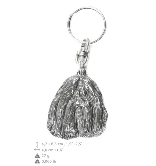 Shih Tzu I - Pendentif argenté avec un chien dans une boîte décorative, décoration de sac à main, pendentif de sac à dos par la marque Art-Dog