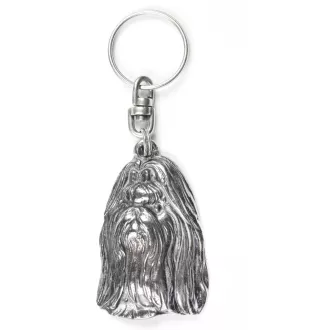 Shih Tzu - Versilberter Anhänger mit einem Hund in einer dekorativen Box, Handtaschenschmuck, Rucksackanhänger der Marke Art-Dog