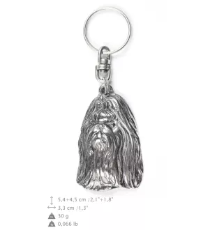 Shih Tzu - Pendentif argenté avec un chien dans une boîte décorative, décoration de sac à main, pendentif de sac à dos par la marque Art-Dog