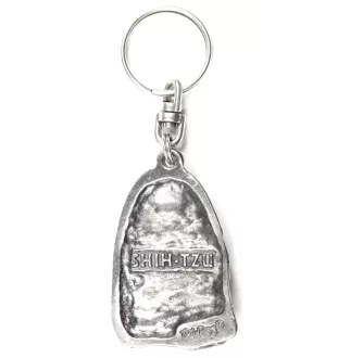 Shih Tzu - Pendentif argenté avec un chien dans une boîte décorative, décoration de sac à main, pendentif de sac à dos par la marque Art-Dog