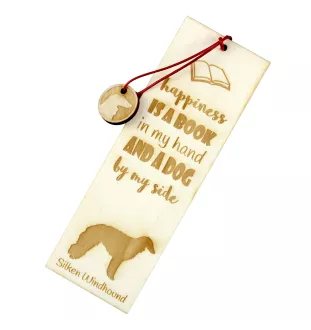 Silken Windhound - Lesezeichen mit Hund, personalisiertes Lesezeichen, Hundeaccessoire für Leser der Marke Art-Dog