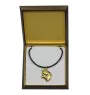 Husky de Sibérie, Husky sibérien - Collier de chien dans une boîte cadeau, pendentif plaqué or pour les fans de chiens, bijoux remarquables par Art-Dog