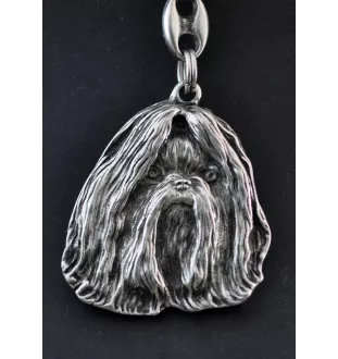 Shih Tzu I - Versilberter Schlüsselanhänger mit Hund in einer Geschenkbox, Handtaschenschmuck, Rucksackanhänger der Marke Art-Dog