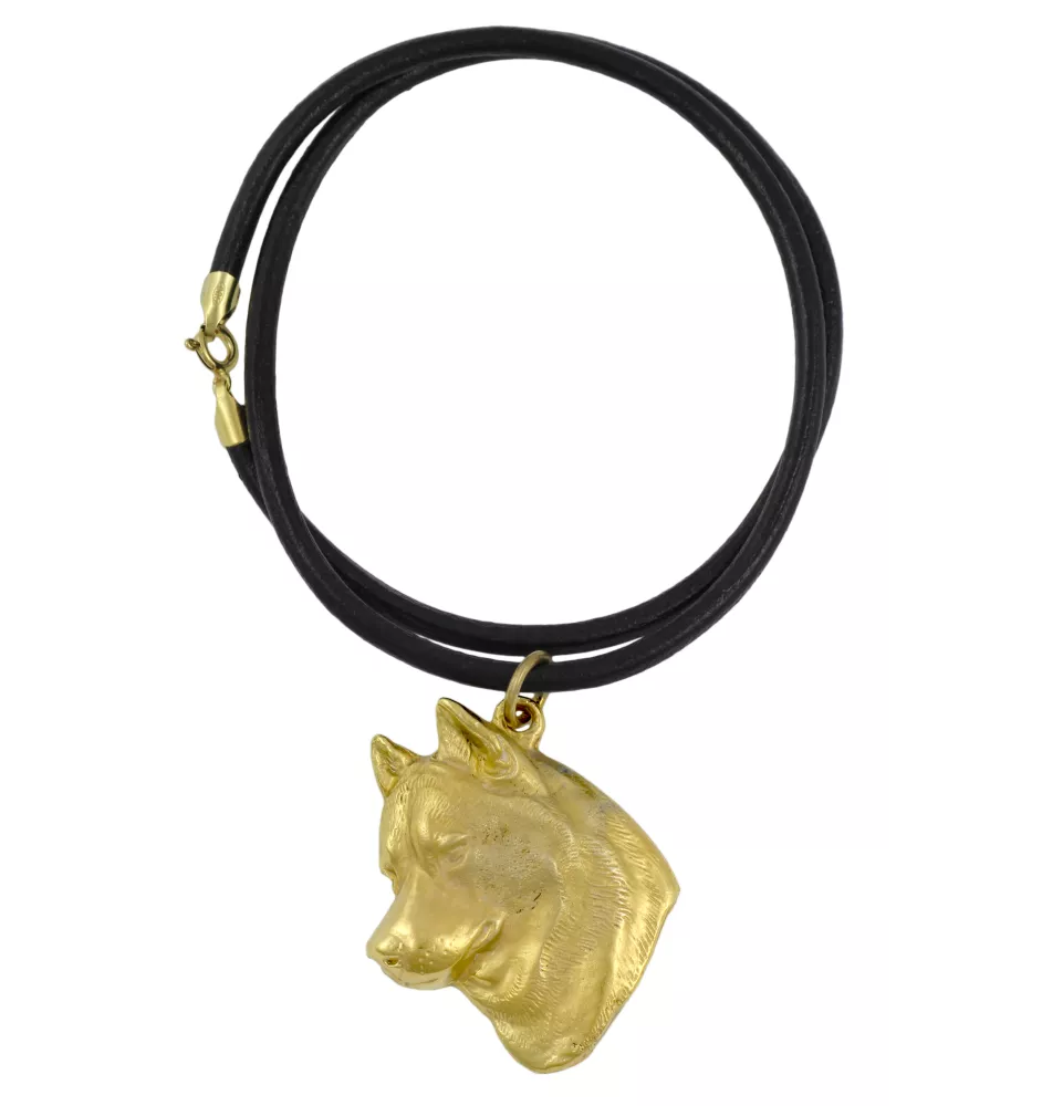 Siberian Husky - Hundehalsband, vergoldeter Anhänger für Hundefans, einzigartiger Schmuck der Marke Art-Dog