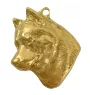 Siberian Husky, Chukcha - Dog necklace, gold-plated pendant for dog fan, unique jewellery by Art-Dog brand