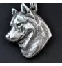 Husky de Sibérie, Husky sibérien - Collier de chien dans une boîte cadeau, médaillon argenté pour fan de chien, pendentif remarquable de la marque Art-Dog