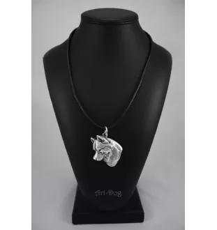 Husky de Sibérie, Husky sibérien - Collier de chien dans une boîte cadeau, médaillon argenté pour fan de chien, pendentif remarquable de la marque Art-Dog