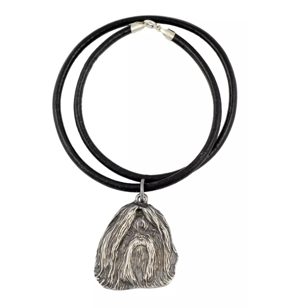 Shih Tzu, Chrysanthemum Dog I - Necklace with dog, silver-plated pendant for dog fan, unique jewelry by Art-Dog brand