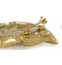 Siberian Husky, Chukcha - brooch with a clip, gold-plated holder for a start number, a gift for a dog show by Art-Dog brand.