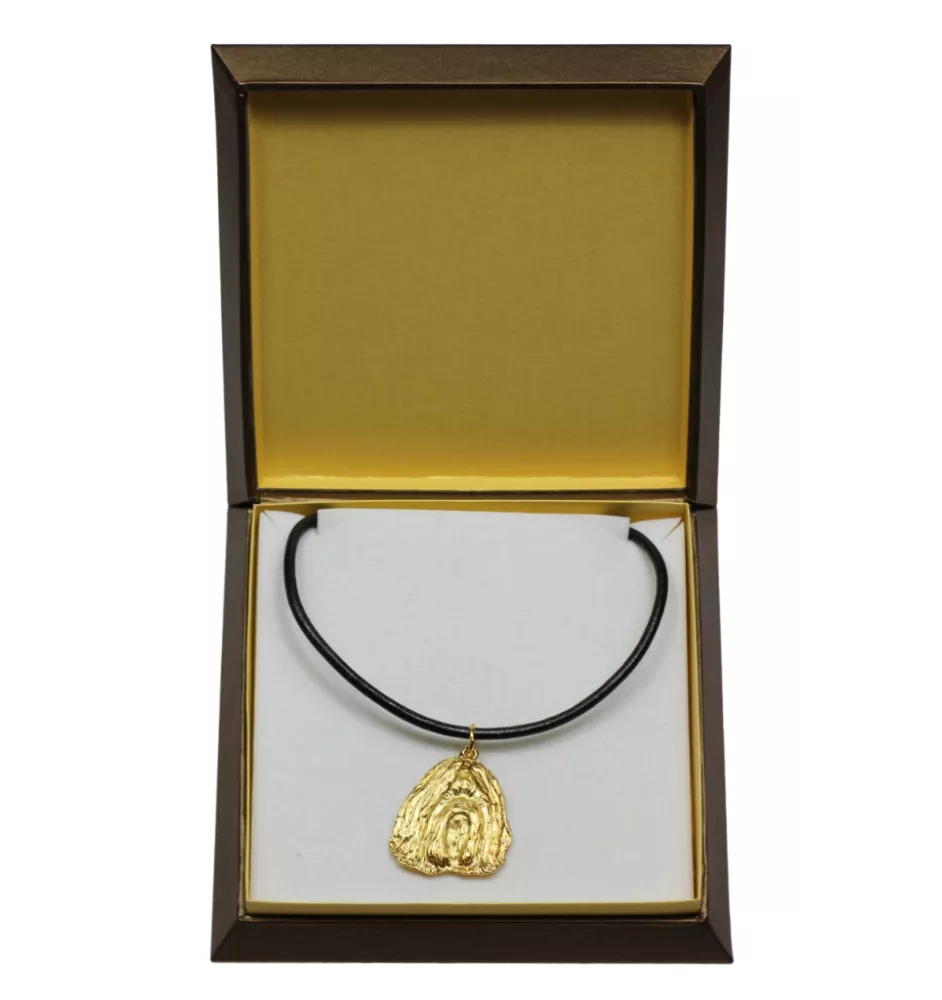 Shih Tzu I - Collier de chien dans une boîte cadeau, pendentif plaqué or pour les fans de chiens, bijoux remarquables par Art-Dog