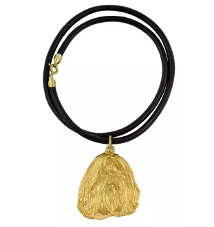 Shih Tzu, Chrysanthemum Dog I - Dog necklace, gold-plated pendant for dog fan, unique jewellery by Art-Dog brand