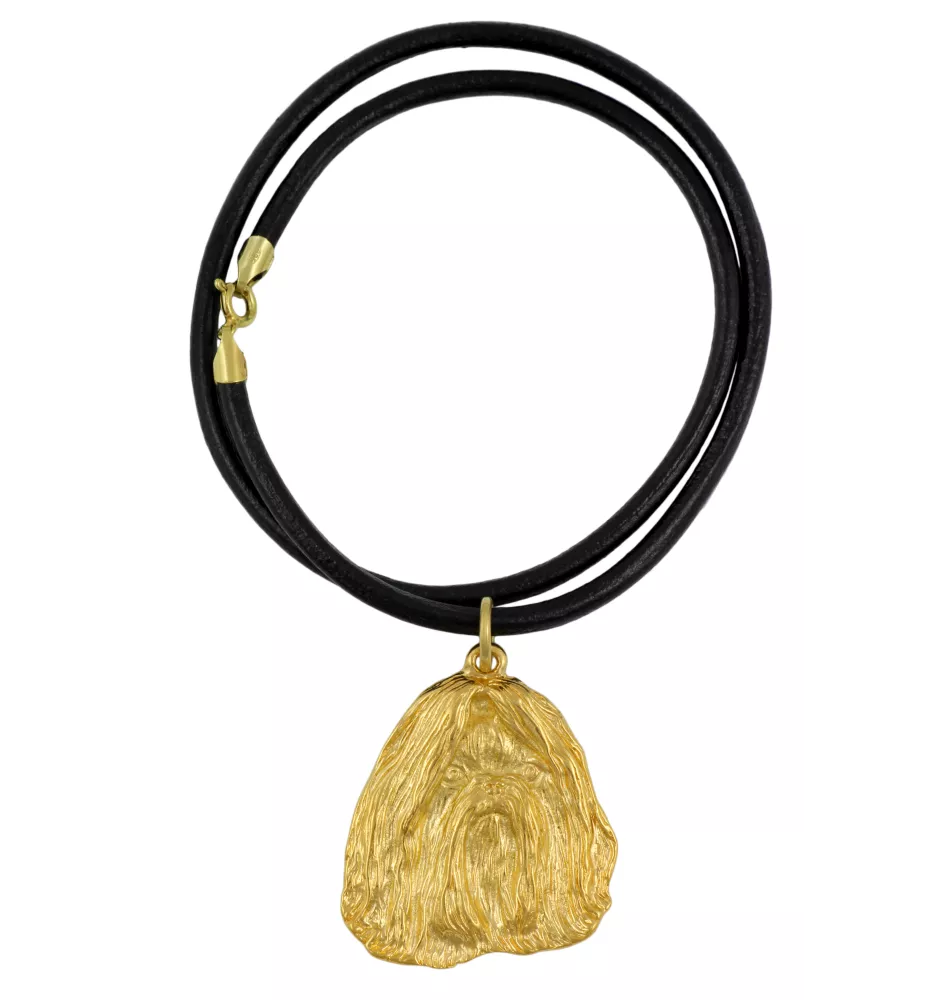 Shih Tzu I - Hundehalsband, vergoldeter Anhänger für Hundefans, einzigartiger Schmuck der Marke Art-Dog