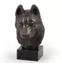 Siberian Husky, Chukcha - Dog statue, bust on stone base, sculpture, trophy for dog show by Art-Dog brand