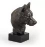 Siberian Husky, Chukcha - Dog statue, bust on stone base, sculpture, trophy for dog show by Art-Dog brand