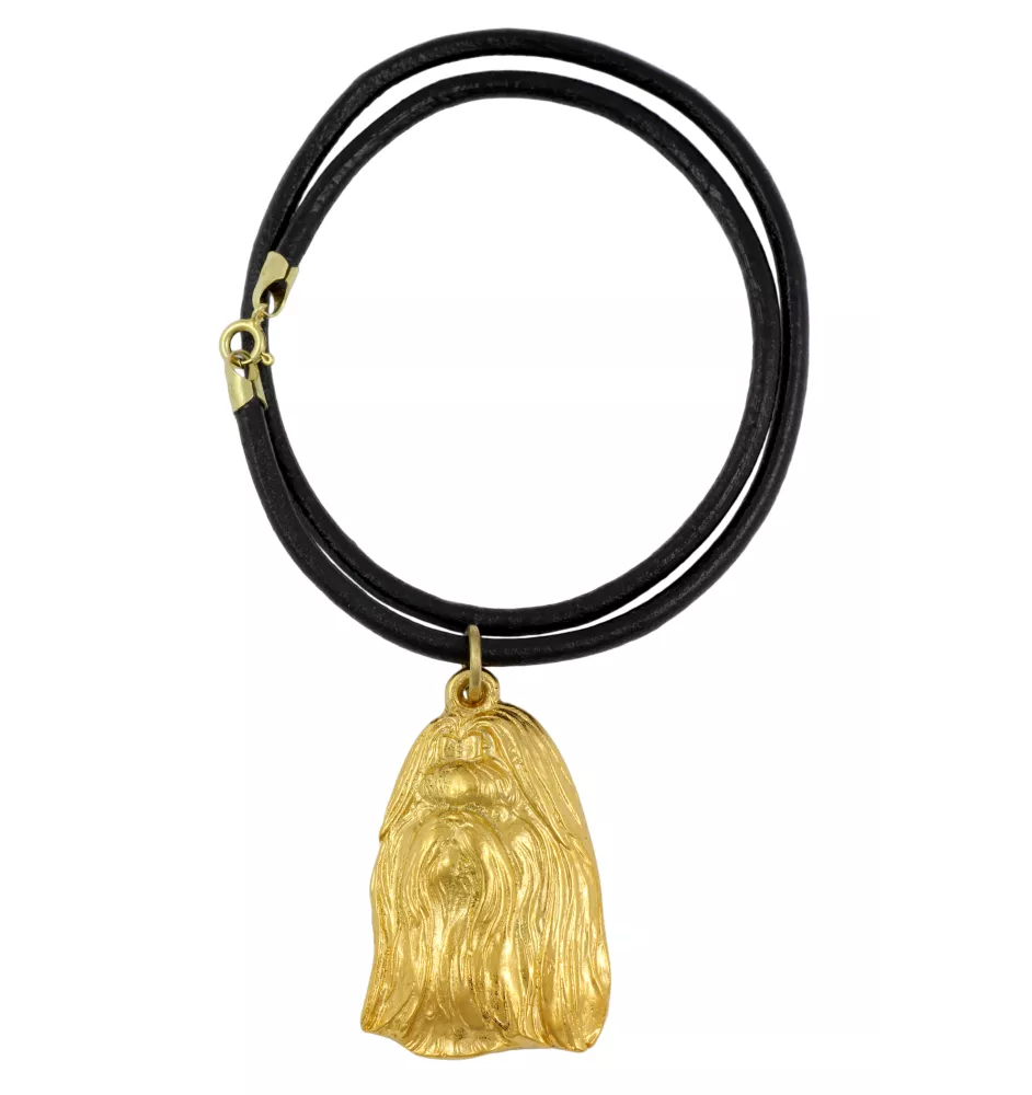 Shih Tzu - Collier pour chien, pendentif plaqué or pour fan de chien, bijoux uniques de la marque Art-Dog