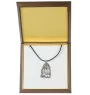 Shih Tzu - Collier de chien dans une boîte cadeau, médaillon argenté pour fan de chien, pendentif remarquable de la marque Art-Dog