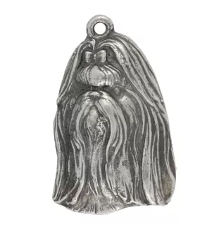 Shih Tzu - Hundehalsband in Geschenkbox, versilbertes Medaillon für Hundefans, markanter Anhänger der Marke Art-Dog