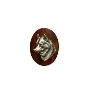 Siberian Husky, Chukcha - Dog show brooch, starter number clip, dog pin by Art-Dog