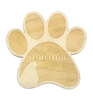 Shih Tzu - Tasse Untersetzer, graviert Untersetzer mit Hund, Geschenk für Hundeliebhaber von Art-Dog Marke