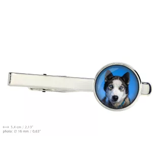 Siberian Husky, Chukcha - tie clip, ornament, jewelry for an evening outfit by Art-Dog