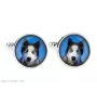Siberian Husky, Chukcha - cufflinks in a box, handmade jewelry, product of the Art-Dog brand
