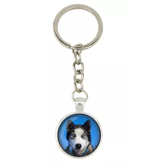 Husky de Sibérie, Husky sibérien - porte-clés dans une boîte, photo personnelle, porte-clés de la marque Art-Dog