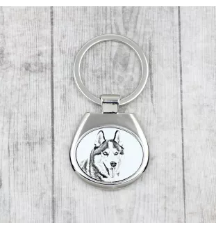 Siberian Husky, Chukcha - keychain with a dog, keychain with a print, personalized pendant from the Art-Dog brand