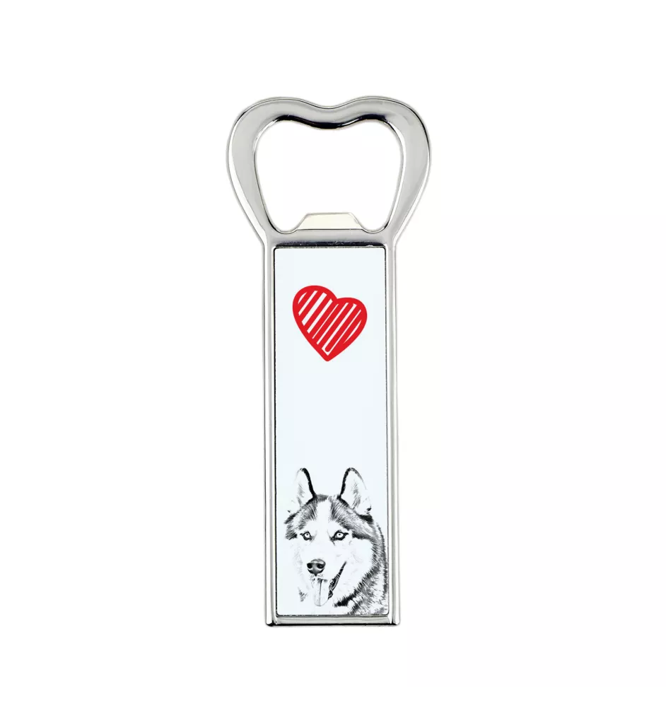 Husky de Sibérie, Husky sibérien - ouvre-bouteille avec chien, ouvre-bouteille personnalisé pour réfrigérateur, cadeau unique pour homme de la marque Art-Dog