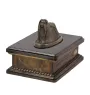 Shih Tzu, Chrysanthemum Dog - urn for dog ashes, personalized urn with a statue, wooden urn with a dog by Art-Dog brand
