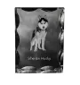 Siberian Husky, Chukcha - crystal with a picture of a dog, glass statuette with a picture, unique frame with a picture from Art-Dog brand