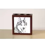 Siberian Husky, Chukcha - pen holder with a dog, desk organizer with a print, personalized desk decoration from the Art-Dog brand.