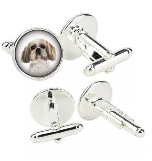 Shih Tzu, Chrysanthemum Dog - cufflinks in a box, handmade jewelry, product of the Art-Dog brand