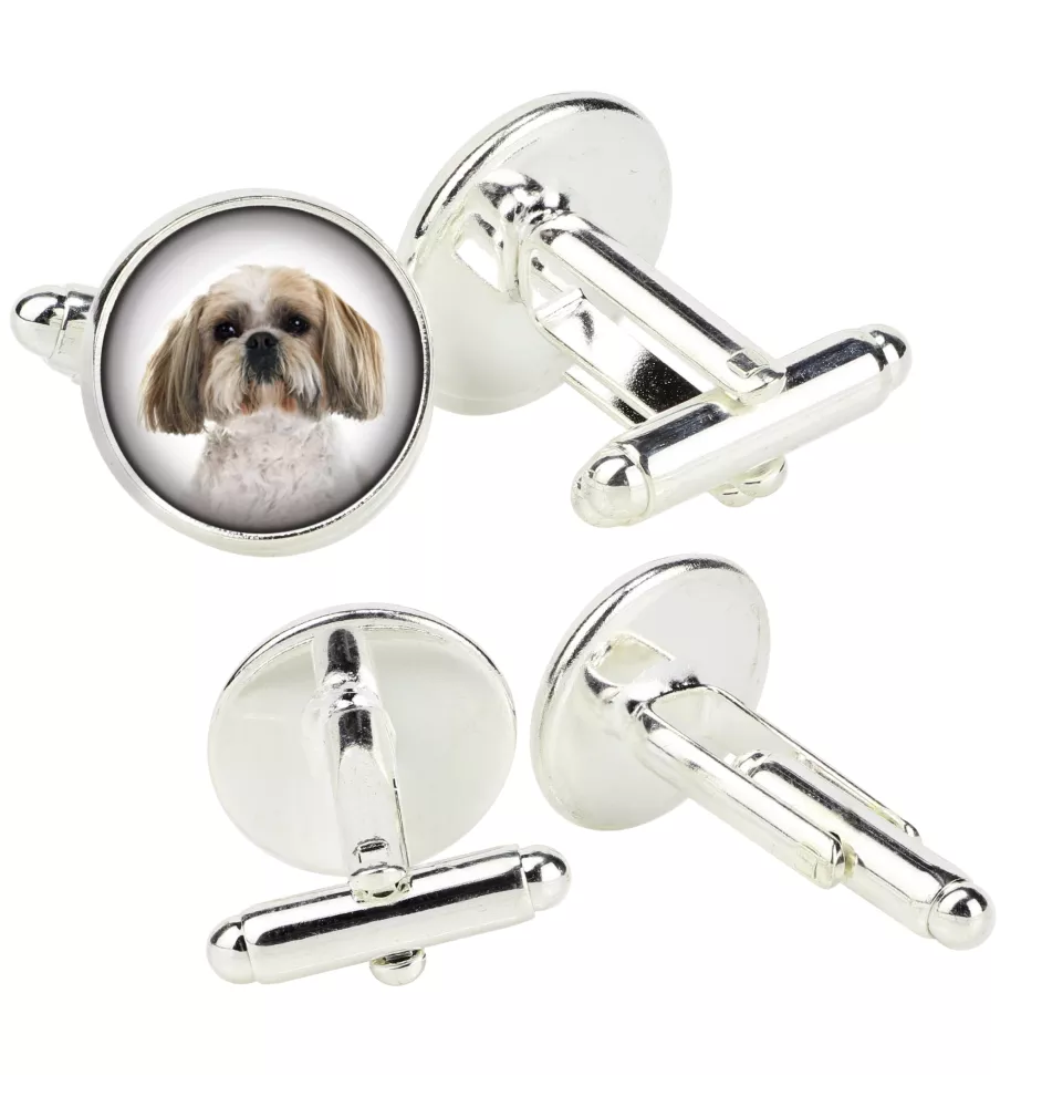 Shih Tzu - Manschettenknöpfe in einer Schachtel, handgefertigter Schmuck, Produkt der Marke Art-Dog