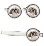 Shih Tzu, Chrysanthemum Dog - cufflinks and tie with your photo, a suit decoration, men's jewelry from the Art-Dog brand.
