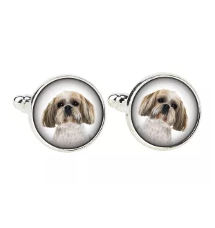 Shih Tzu - Boutons de manchette et cravate avec votre photo, accessoire de costume, bijoux pour hommes de la marque Art-Dog.