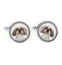Shih Tzu, Chrysanthemum Dog - cufflinks and tie with your photo, a suit decoration, men's jewelry from the Art-Dog brand.