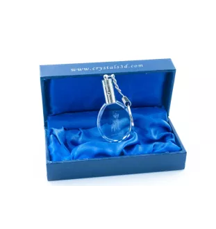 Husky de Sibérie, Husky sibérien - pendentif avec une photo de chien, porte-clés en cristal dans une boîte cadeau, un cadeau unique par Art-Dog