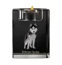 Husky de Sibérie, Husky sibérien - Bougeoir avec photo de chien, porte bougie en cristal, cadeau personnalisé par la marque Art-Dog